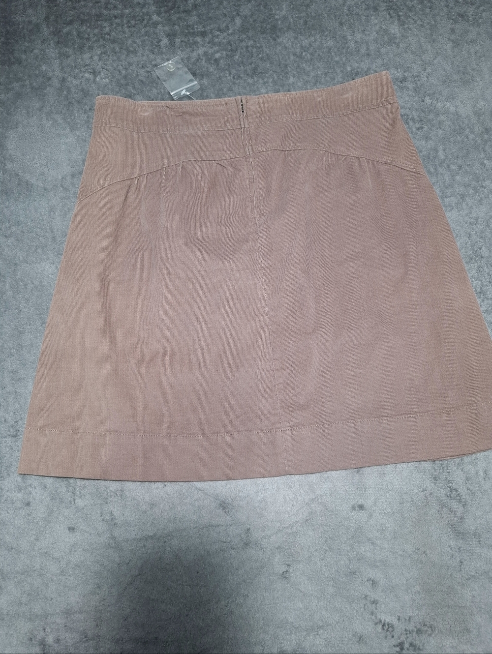 GARNET HILL Corduroy Mini Skirt Sz 8 Taupe Brown Pockets Preppy Casual Academy - Picture 4 of 8